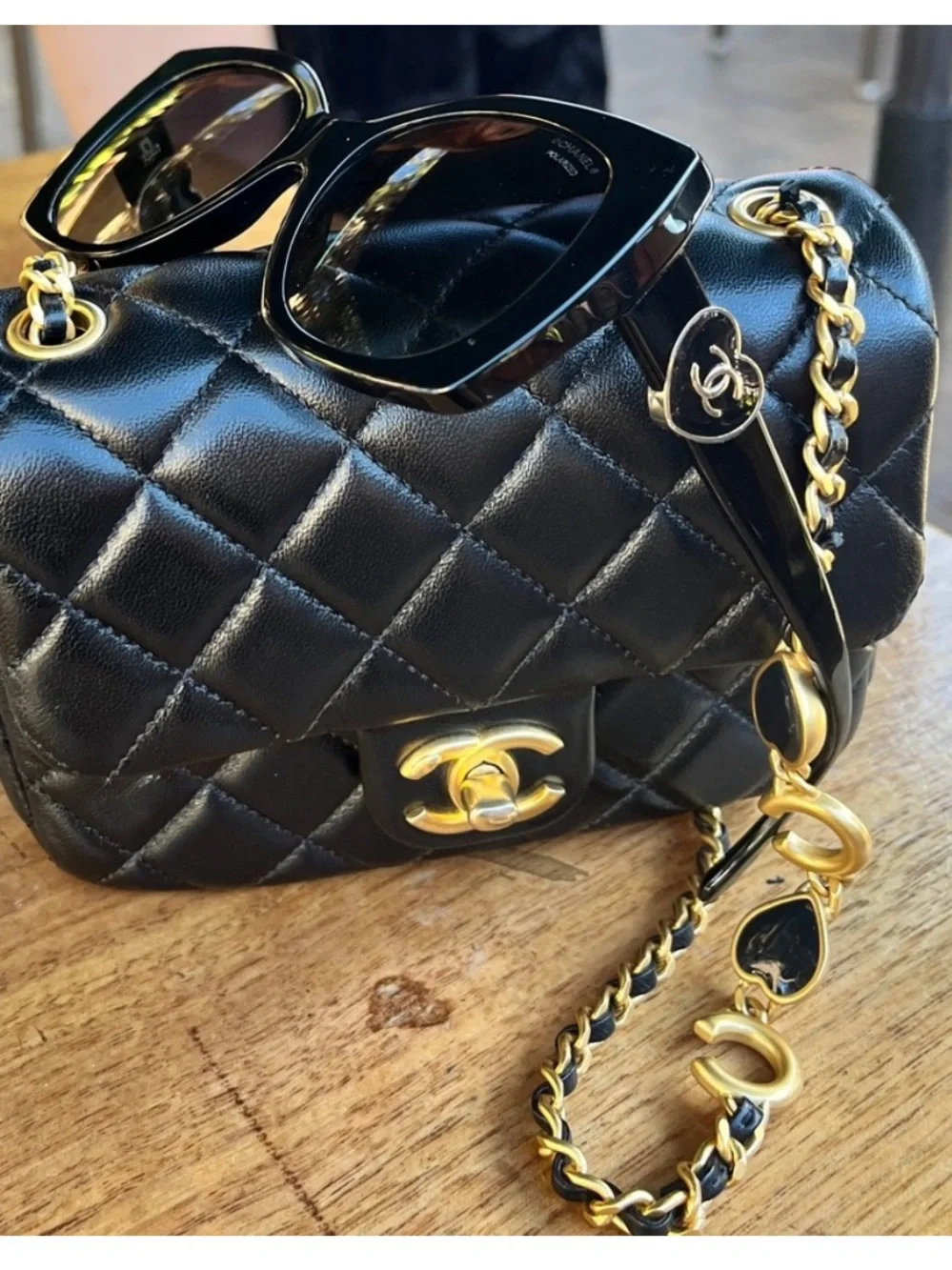 Chanel Coco de toi amore amour quilted heart chain mini flap bag lambskin